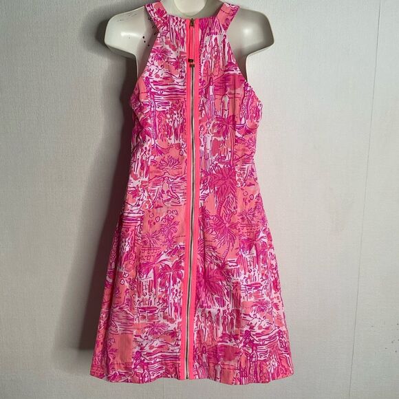 Lilly Pulitzer Dress Size 2 Simone‎ Shift Dress Cheeky Melon Rule Breakers - Picture 4 of 7